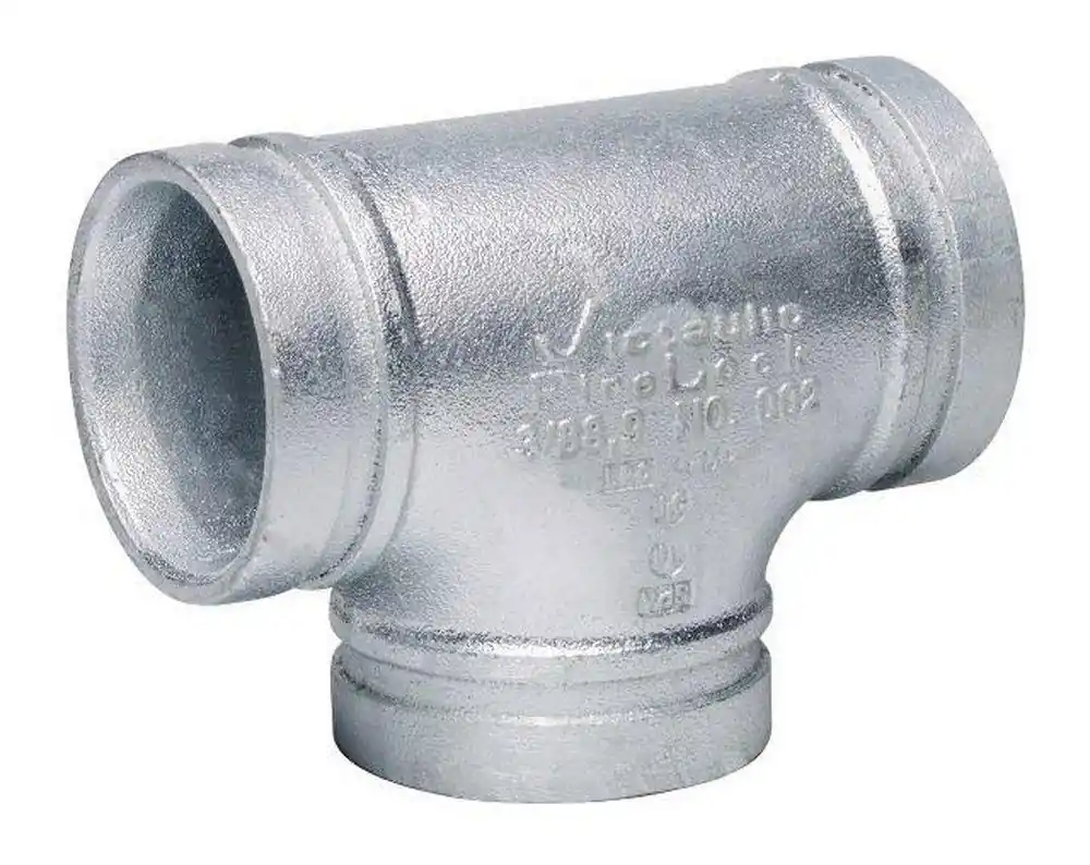 Victaulic F080002G00 FireLock Style 002 8 in Grooved Hot Dipped Galvanized Ductile Iron with Tee Plastic Gasket