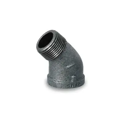 Everflow BMSF0012 1/2 Black Street Elbow 45