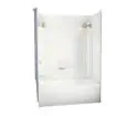 AKER 142000-R-000-002 KDTS-2954 Series Alcove Tub / Shower (Four-Piece) With R-Hand Drain Gelcoated Fiberglass White 29 x 54