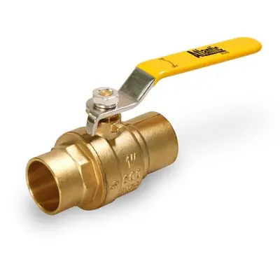 Everflow E-42121 2-1/2 SWT Full Port Brass Ball Valve For Non-Potable Water Use