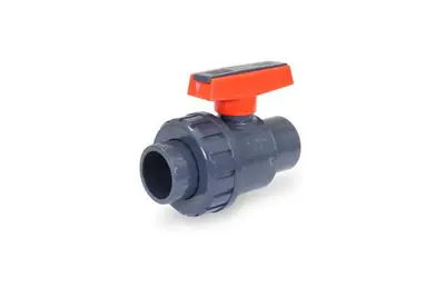 Everflow 275S034 3/4 PVC Solvent Half Union Ball Valve Gray (Not For Potable Water)