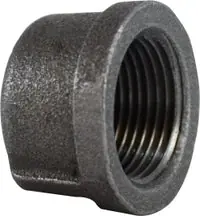 Midland Industries 65471 Black Malleable 150 lb. Cap 1/4 IPF