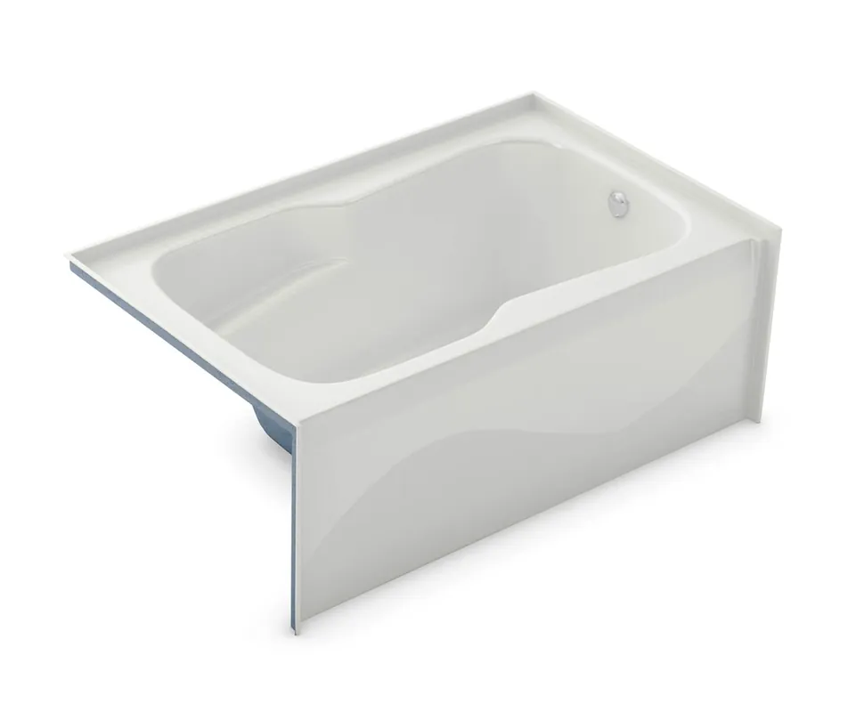 AKER 141080-L-000-002 SBA-3660 Series Alcove Bathtub (Rectangular) with Apron, Flange & L-Hand Drain