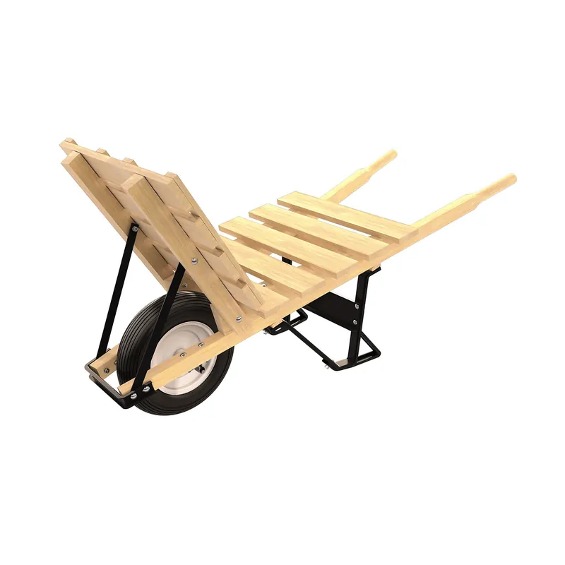 Bon Pro Plus 28-712 Brick & Tile Barrow - Single Ribbed Tire Wood Handle
