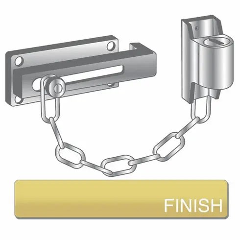 PRO-LOK EDL-130-B Door Guard, Key Locked, Chain, US