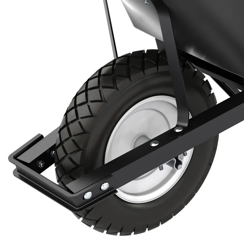 Bon Pro Plus 28-910 Poly Tray Barrow - 5 3/4 Cu Ft - Single Flat Free Tire Steel Handle