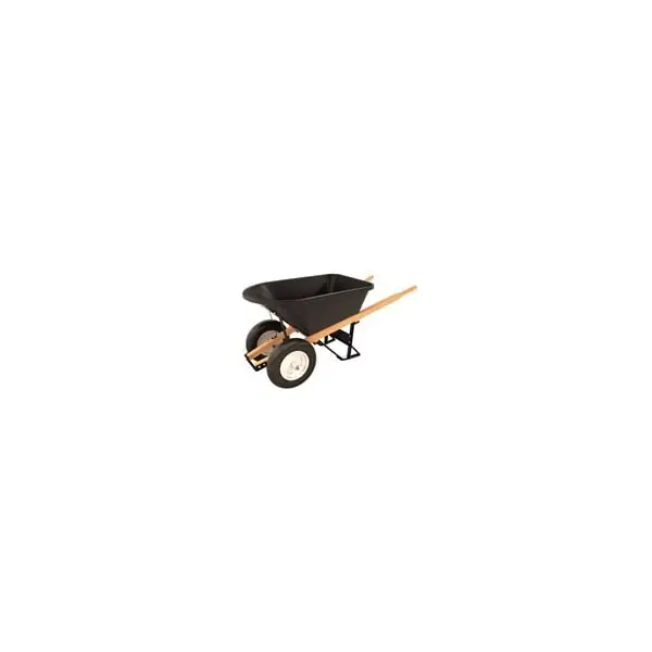 Bon Pro Plus 28-707 Poly Tray Barrow 5 3/4 CU FT Double Ribbed Tire Wood Handle