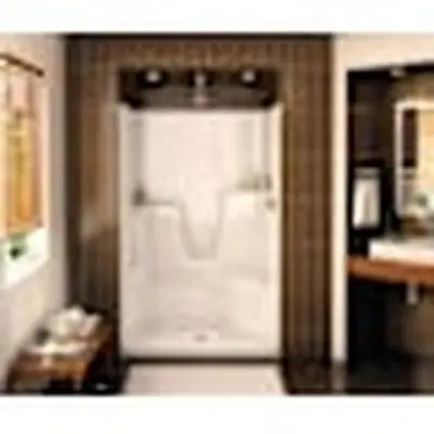 AKER 141033-L-000-002 One-Piece Alcove Shower with Two-Level Shelves