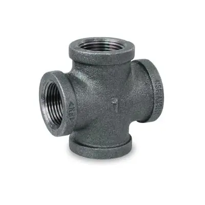 Everflow BMCR0112 Black Cross Iron Fittings & Nipples Malleable 150