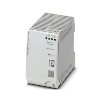 Phoenix Contact 2904371 Primary-Switched UNO POWER Power Supply DIN Rail Mount 2-Phase Input 24Vdc/90W Output