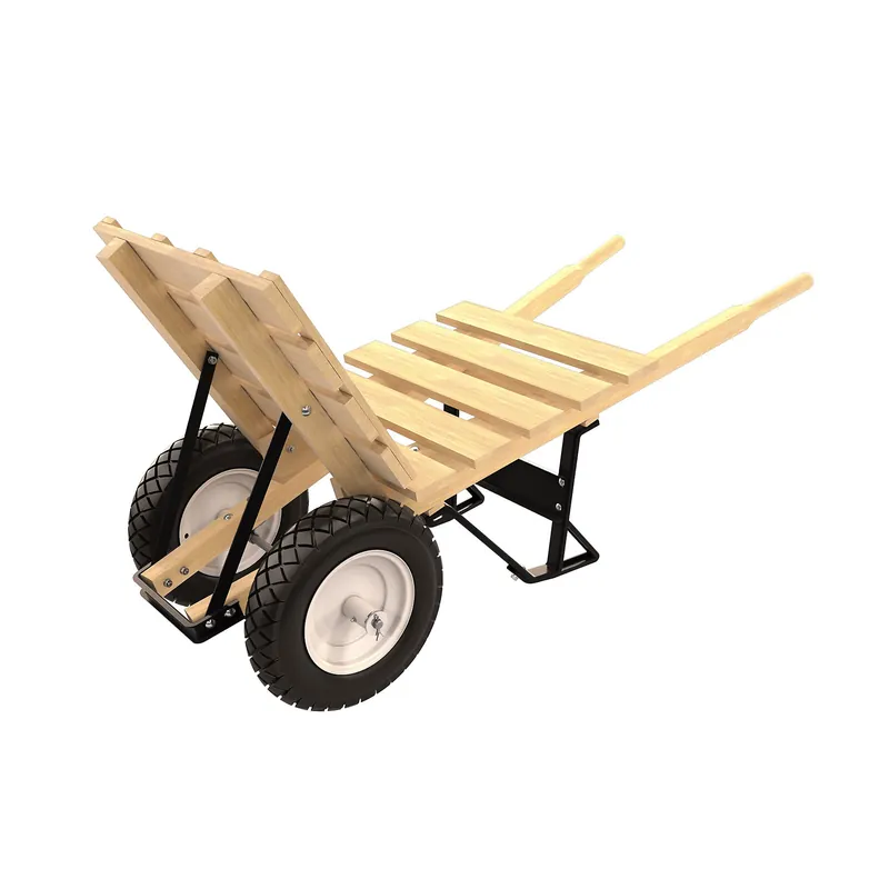 Bon Pro Plus 28-711 Brick & Tile Barrow - Double Flatfree Tire Wood Handle