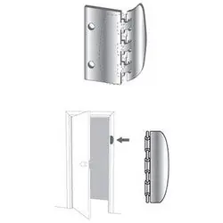 PRO-LOK EFL-100-B Door Mount Privacy Flip Lock, Surface Mount, 2-3/4 Length x 1-1/2 Width, Brass, For In-Opening Right and Left Hand Door
