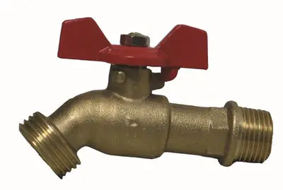 Everflow 34BDBT RAVEN R1542 3/4 Male Npt x Hose Bib 1/4 Turn Boiler Drain - Brass T Handle