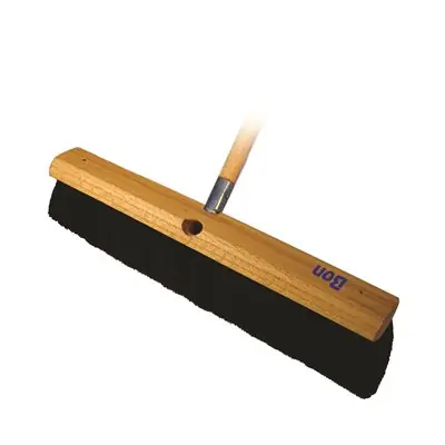 Bon 84-173 Floor Broom - 3 Horsehair Bristles - 18 With 5' Wood Handle