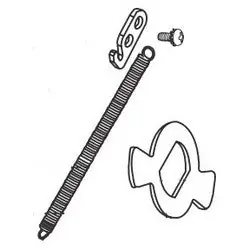 KABA 201774-000-01 Mechanical Lock Stop Plate Assembly Outside Lever Return Spring Left Hand For L1000 Series Mechanical Lock