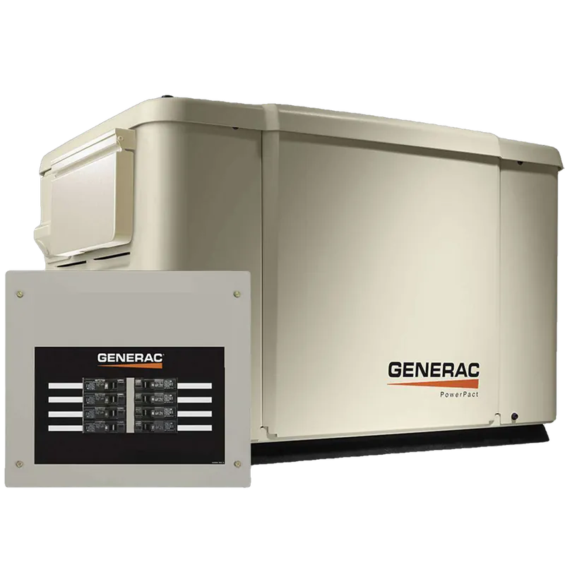 Honeywell 6998 7.5KW Nat/LP Generator includes 8circuit Load Cente