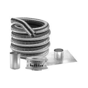 DuraVent 4DFA-35K DuraFlex AL Aluminum Relining System 4 in Diameter x 35 ft Length
