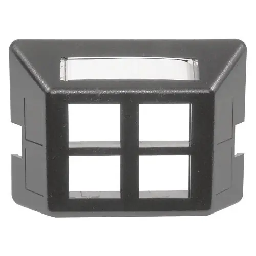 Hubbell FP4GY iStation Furniture Plate Flush Mount 4-Port Grey
