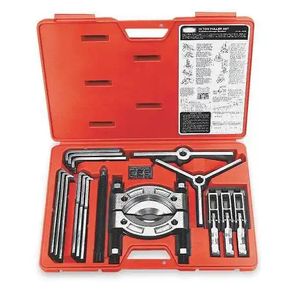 Proto Tools J4292B Wide Puller Set - 10 Ton Capacity - 12 Inch Max Reach - 21 Pieces