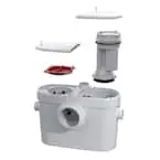 SANIFLO 081 Saniaccess2 Macerating Pump For Installing a Half Bathroom Up To 15' Below Sewer Line