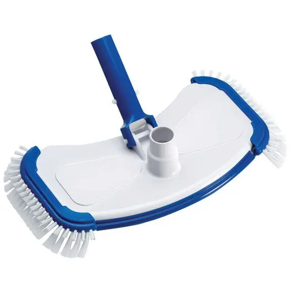 Ocean Blue 130015 Deluxe Weighted Vac Head With Side Brushes Fits 1 In Or 1.5 In Hose Display Hanger