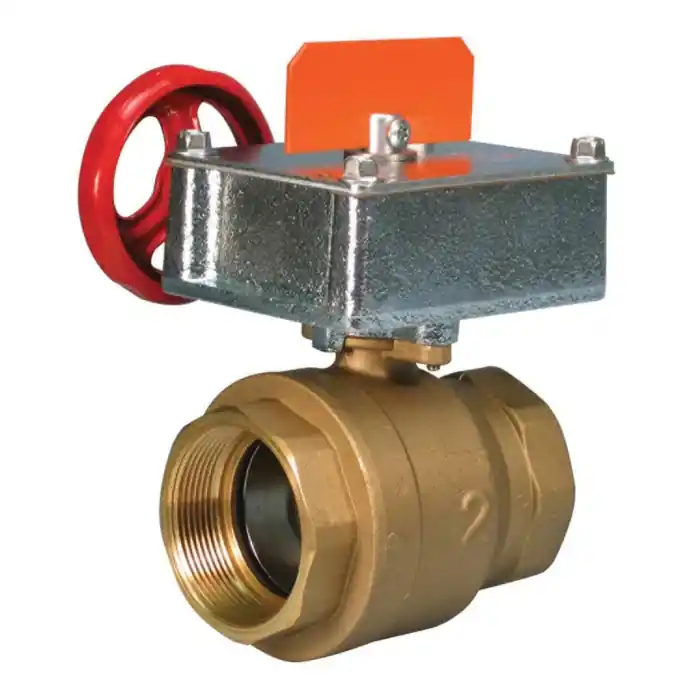 Victaulic V014728CT1 FireLock 728 Brass Full Port Ball Valve with Actuator 1-1/2 in Grooved