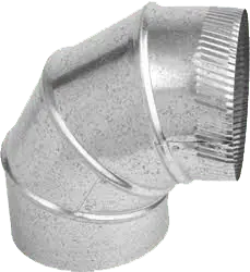 Gray Metal South 3-26-302 3 in. 26 ga 90 Degree Duct Elbow