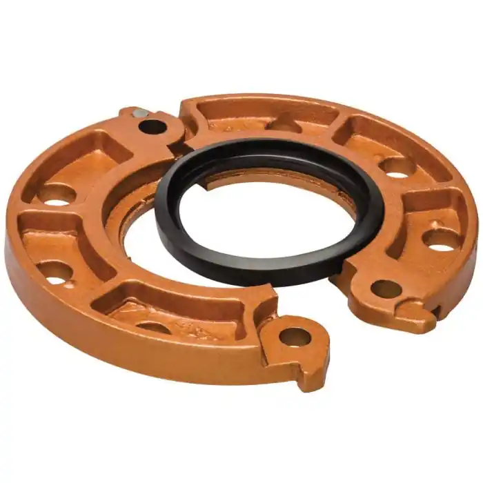 Victaulic L030641PE0 Vic-Flange 641 Copper Colored Alkyd Enamel Ductile Iron Flange Adapter with Grade E EPDM Gasket 3 in