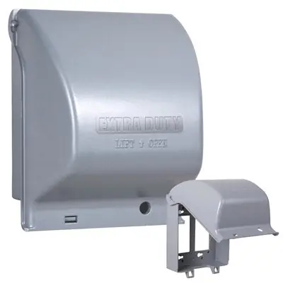 Raco MX6200 Powder Coated Die Cast Metal 2-Gang Extra-Duty While-In-Use Cover 5.12 Inch x 3.5 Inch x 6.12 Inch