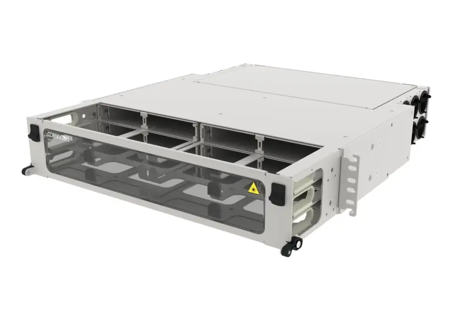 COMMSCOPE 760227306 UD-2U 2U Ud Fiber Shelf, Accepts 12 Ip360 Mod Or Mpo Panels