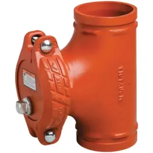 Victaulic C024730PE9 Series 730 Tee 2-1/2 in. Ductile Iron Grooved Valve Strainer