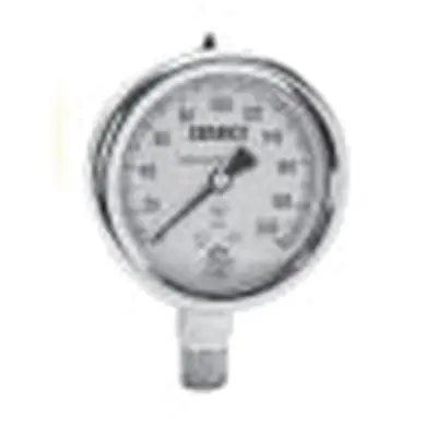 Trerice D82LFB2502BA60 D80 Industrial Pressure Gauge 0 to 60 psi Pressure 1/4 in MNPT Connection 2-1/2 in Diameter Dial