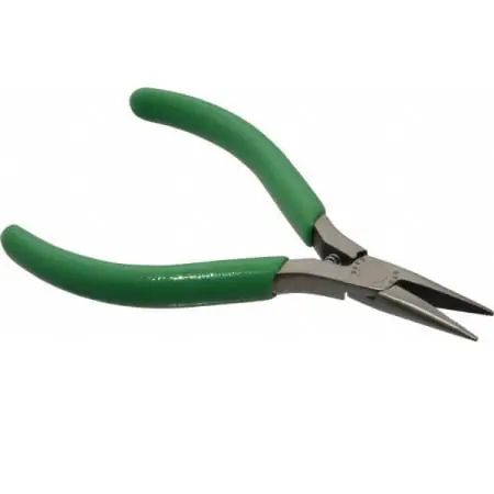 Xcelite L4V Plier, 100 mm L, Needle Tip, Serrated Jaw