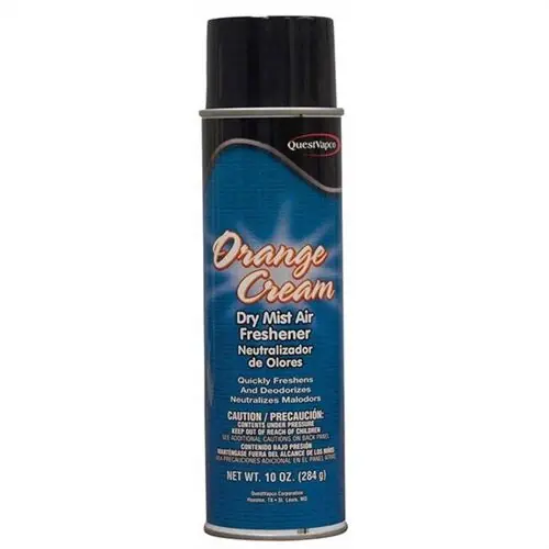QuestSpecialty 338001 Air Freshener Dry Mist Orange Cream 10 oz Aerosol