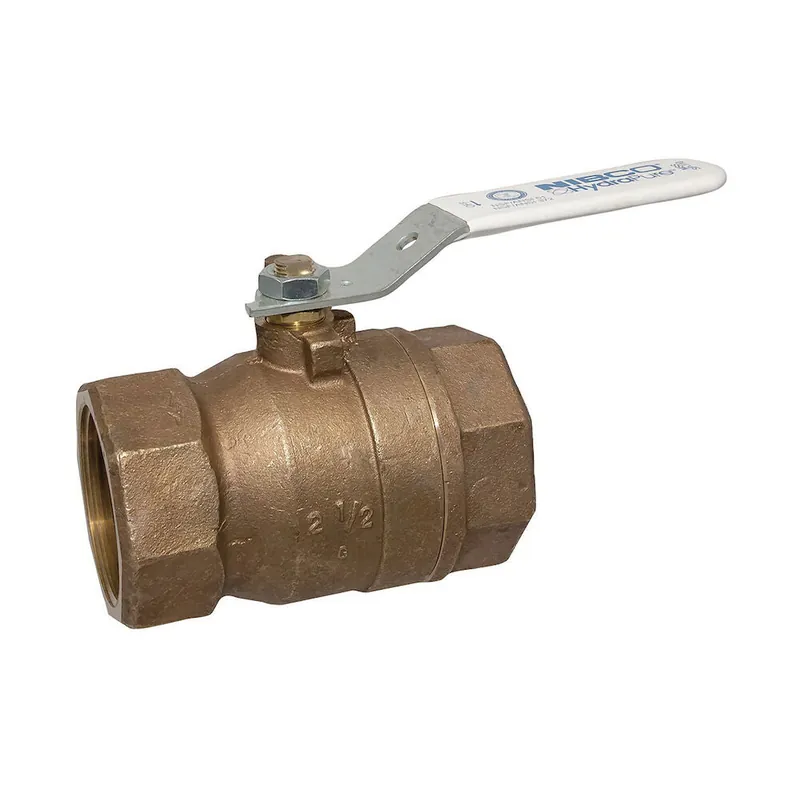 NIBCO NL950XE T-580-80-LF 2-1/2 in DZR Silicon Bronze Conventional Port NPT 600# Ball Valve