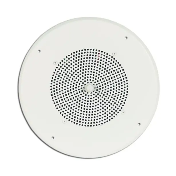 Bogen S86T725PG8WVK Ceiling Speaker Assembly with S86 8 Cone and Volume Knob, Off-White