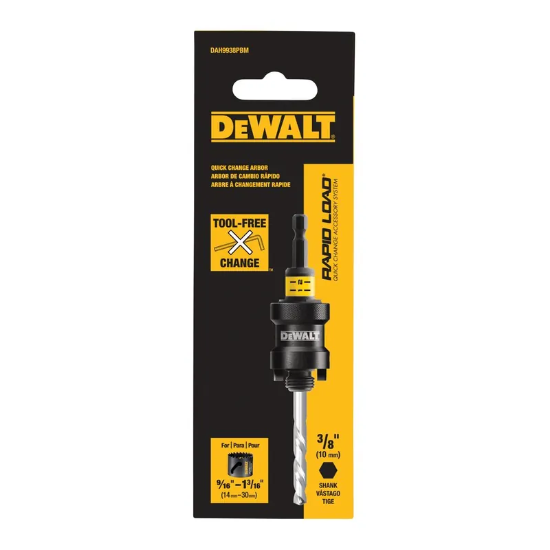 DeWalt DAH9938PBM DW 9/16 - 1-3/16IN QC Arbor 3/8 Shank