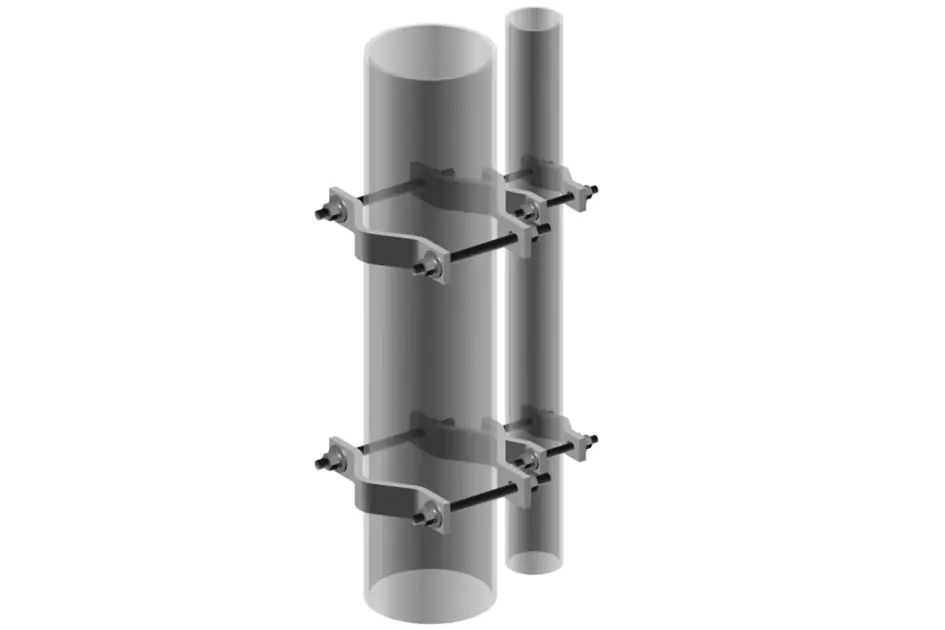 COMMSCOPE AB-S50 Pipe-to-Pipe Adapter adapts 1-1/2 in to 3-1/2 in OD pipe to 2-3/8 in to 5 in OD pipe