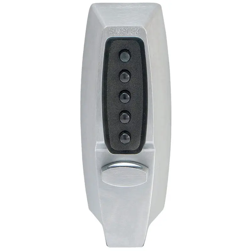 KABA 7102-26D-41 Mechanical Pushbutton Lock 1 Tubular Deadbolt Satin Chrome