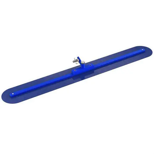 Bon 82-348 Blue Steel Fresno Trowel - Round End 48 x 5 With Swivel All Angle Bracket