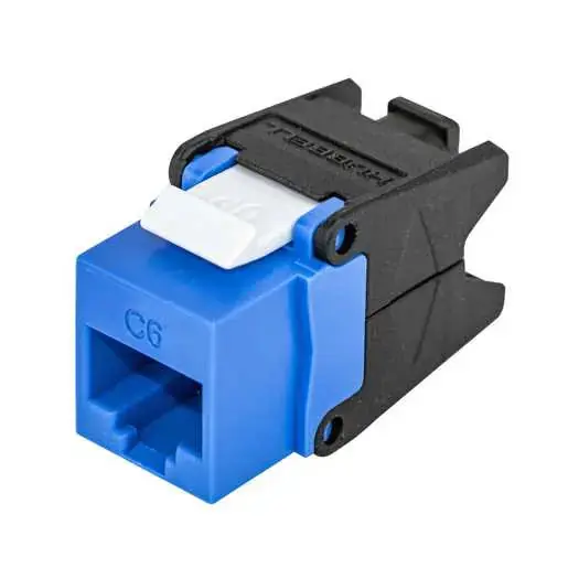 Hubbell HJU6BK CAT6 Jack with Cobra-Lock Termination Black