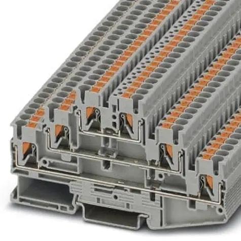 Phoenix Contact 3210499 Multi-Level Terminal Block Push-In Connection 500V 20A 26-12 AWG 5.2mm W Grey