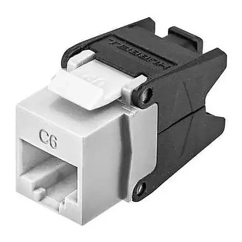 Hubbell HJU6W CAT6 Jack with Cobra-Lock Termination White