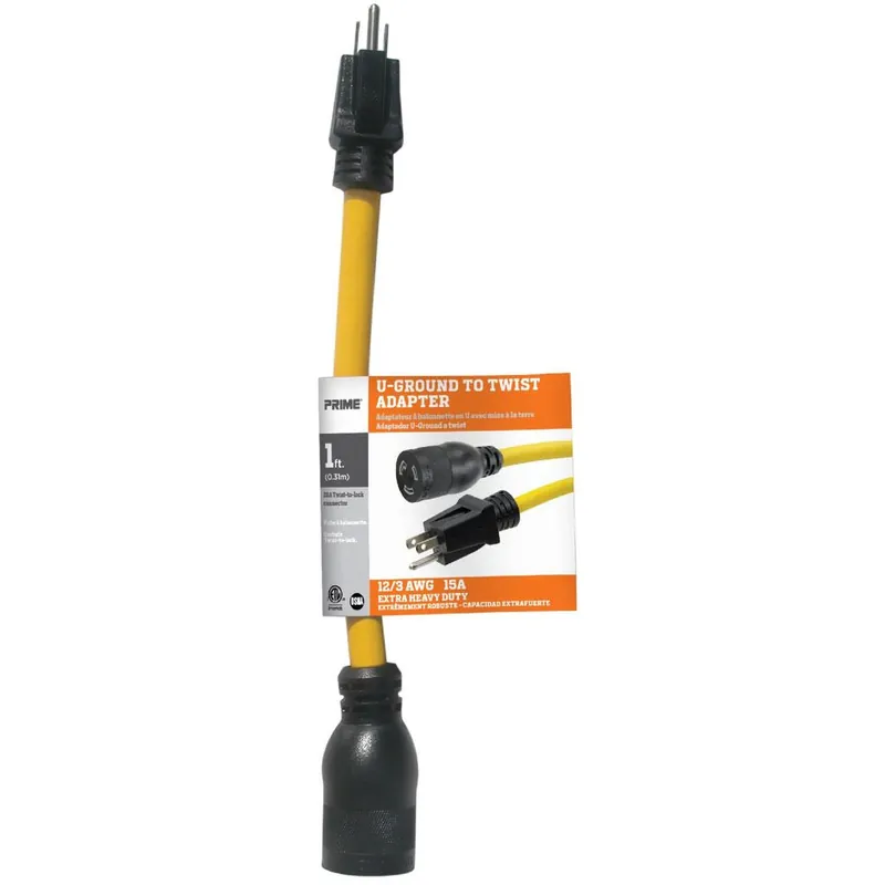 Prime AD110801LBR11105 12/3 1' U/G Male To T/L Female Adapter Pigtail