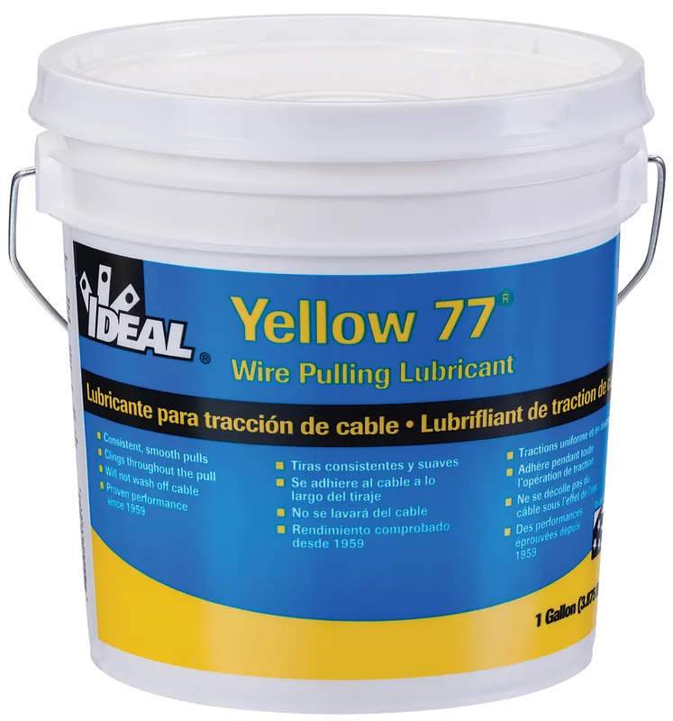 Ideal Industries 31-351 Yellow 77 Wire Pulling Lubricant, 1 Gallon Bucket
