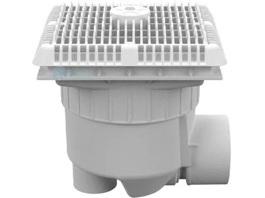 AquaStar WAV9WR101SSB 9 Square Wave Suction Outlet Cover with 3 Socket and 4 Spigot