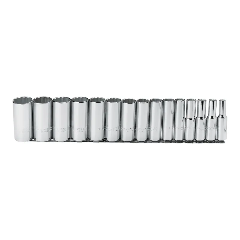 PROTO J54107 Proto 1/2 Drive 15 Piece Deep Socket Set - 12 Point