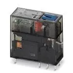 Phoenix Contact 2987943 Single Relay 2PDT Contact 250V AC/DC 8A 24V DC Coil Voltage Solder 29 H x 12.7 W x 25 mm D