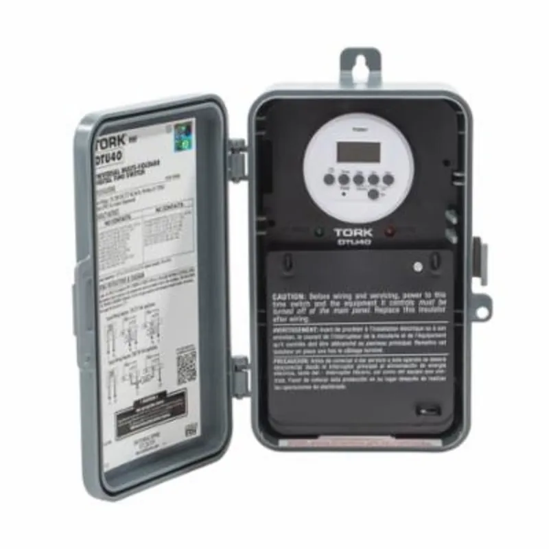 NSI DTU40 1-Phase Automatic Voltage Detection Time Switch 120/208/240/277 VAC 1/4 to 1 hp 1/2 to 2 hp DPDT Contact 2 Poles