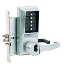 KABA R8146B-26D-41 Mechanical Pushbutton Lock, Mortise, Right Hand, SFIC Best Equivalent 6 or 7-Pin, Combination Entry/Key Override/Passage/Lockout